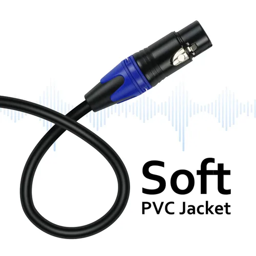 Vista 8 de Smithok Cable de micrófono divisor XLR Y de 1 macho a 2 hembras, 3 pines XLR 2 hembra a 1 macho, cable combinador Y cable de audio equilibrado