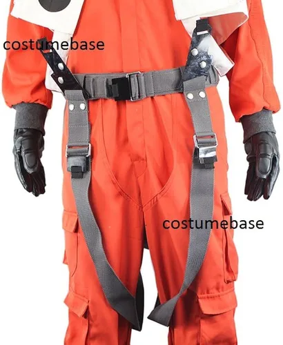 Vista 3 de X-Wing TFA Resistencia Pilot Jumpsuit Pecho Box Chaleco Guantes Cinturón de Star Wars disfraz