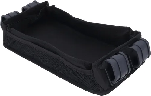 Vista 6 de Fdit Wagon Stroller Tray, Multifunctional Snack Plate Accessory for Kids, NonSlip Cup Holders for Easy Installation and Removal (L)