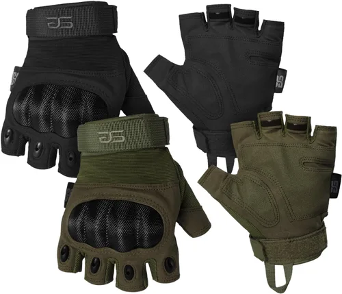 Vista 15 de Glove Station - Guantes tácticos de nudillos sin dedos para hombre - Guantes de motocicleta para tiro táctico, Airsoft, caza, trabajo policial