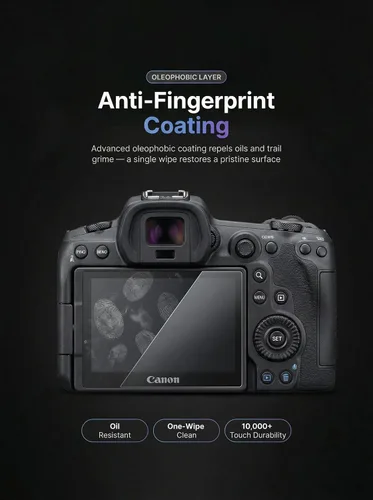 Vista 8 de iDaPro 2 protectores de pantalla para Canon EOS R1/EOSR1 + [2 piezas] Protector de pantalla de vidrio superior, vidrio templado, dureza 9H