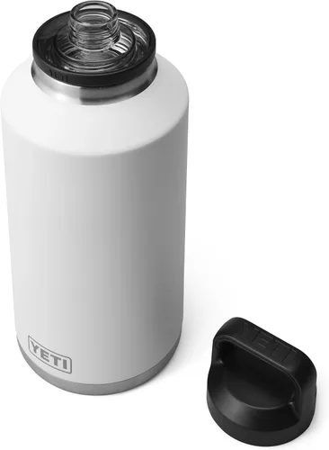 Vista 3 de Yeti Rambler - Termo de 64 onzas, aislado al vacío, de acero inoxidable, con tapa para sorber, color blanco.