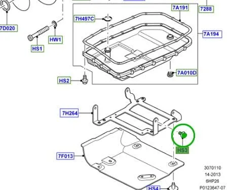 Vista 2 de ORIGEN LAND ROVER - Juego de 4 tornillos para cacerola Range Rover Sport LR3 FS106147
