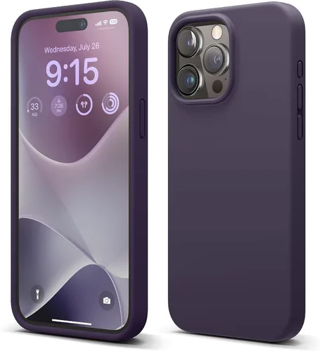 Vista 12 de elago Funda compatible con iPhone 15 Pro Max, de silicona líquida, funda protectora de cuerpo completo, a prueba de golpes, funda delgada