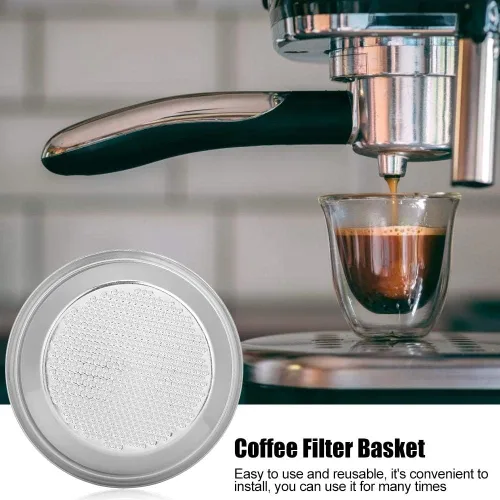 Vista 3 de Fdit Piezas de recambio de la máquina de café del filtro del filtro de la sola capa de la sola capa de la cesta del filtro del café del acero