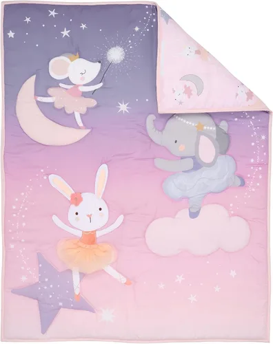 Vista 3 de Bedtime Originals Tiny Dancer - Juego de cama para cuna de bebé (3 piezas), diseño de elefante