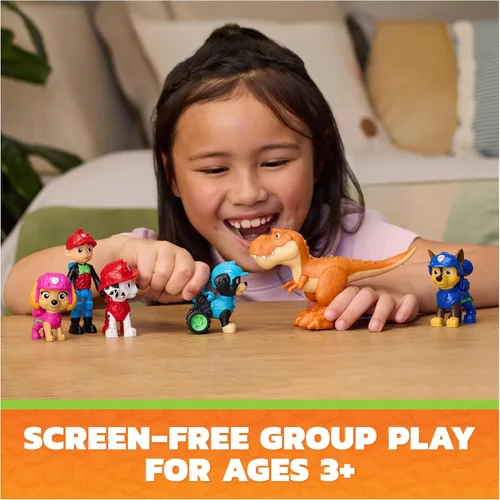 Vista 6 de PAW Patrol The Dino Movie Dino Adventure Pack con 6 figuras de juguete