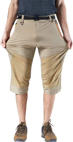 Vista 3 de Mr.Stream - Pantalones cortos cortos para hombre, estilo capri de playa 34