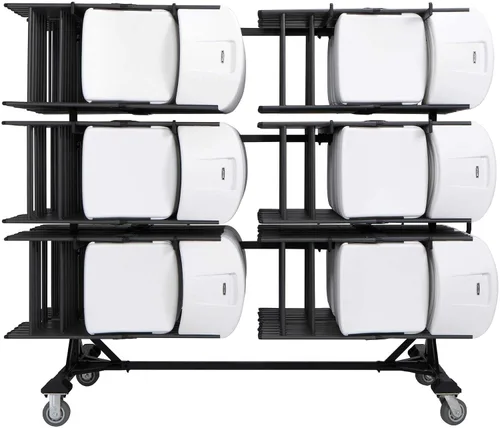 Vista 8 de LIFETIME Carrito de almacenamiento de silla vertical, acero aleado, negro