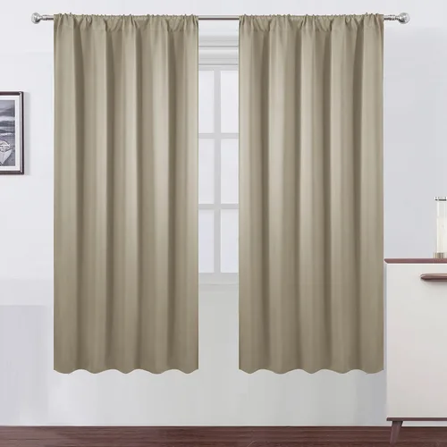 Vista 86 de LEMOMO Cortinas opacas de 42 x 54 pulgadas, juego de 2 paneles de cortinas con aislamiento térmico para oscurecer la habitación