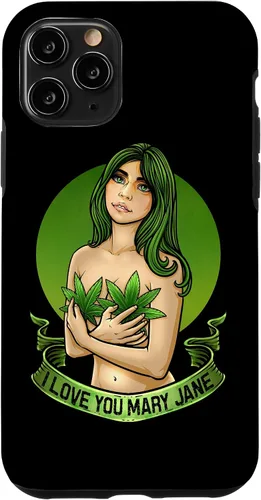 Vista 10 de iPhone 15 I Love You Mary Jane Divertida funda de CBD THC de cannabis Weed