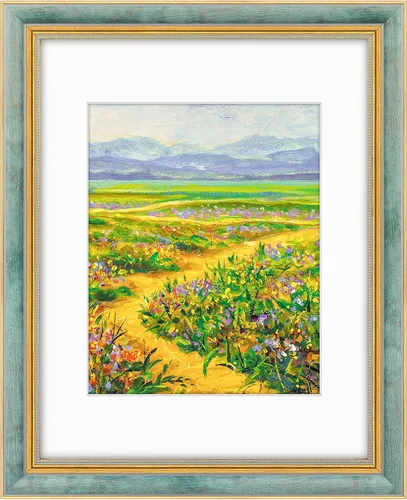 Vista 25 de Golden State Art, Marco de fotos adornado de 8 x 10 pulgadas para fotos de 5 x 7 pulgadas con paspartú o impresiones de 8 x 10 sin paspartú, cristal