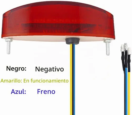 Vista 4 de Luz Trasera de Motocicleta Universal Luz de Freno de Parada ATV Luz Trasera Rojo
