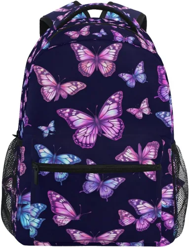 Vista 11 de Kcldeci Mochila escolar para niños pequeños, diseño de leopardo, leopardo, arcoíris, para niños, niñas, mochila escolar para libros de primaria A01