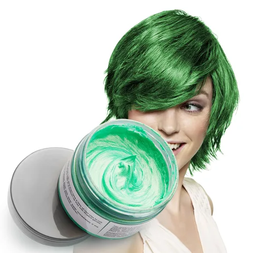Vista 12 de Cera de color negro para el cabello, crema de peinado instantáneo, 4.23 onzas, cera natural temporal para fiestas, cosplay, Halloween, uso diario