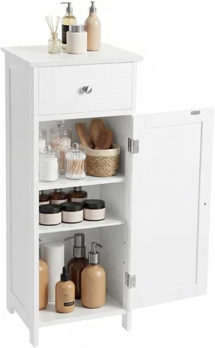 Vista 10 de SONGMICS VASAGLE Gabinete de Baño Independiente con Cajón y Estante Ajustable, Alacena de Cocina, Gabinete de Almacenamiento de Entrada de Madera