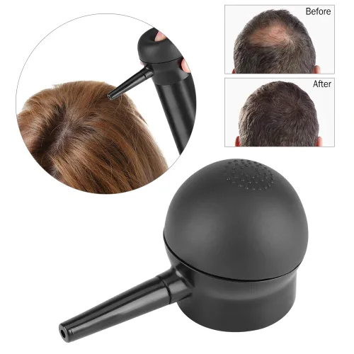 Vista 6 de Aplicador de fibra capilar, boquilla pulverizadora de fibra capilar, herramientas para engrosar el cabello, hombres y mujeres para boquilla
