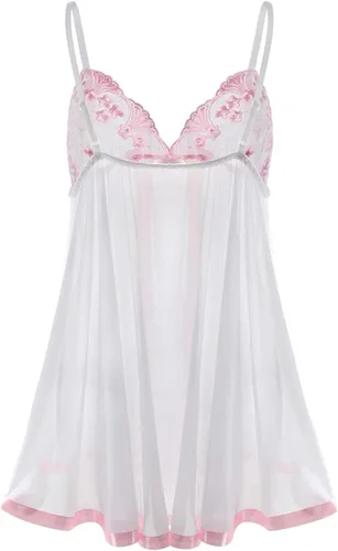 Vista 3 de Ropa de dormir para mujer lencería de talla grande para mujer lencería para mujer conjunto de lencería con estampado de corazón malla traslúcida
