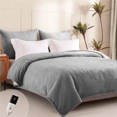 Vista 21 de Manta Eléctrica Térmica de 50" x 60" - Manta Térmica Eléctrica con 5 Niveles de Calefacción y 3 Horas de Apagado Automático, Lavable a Máquina