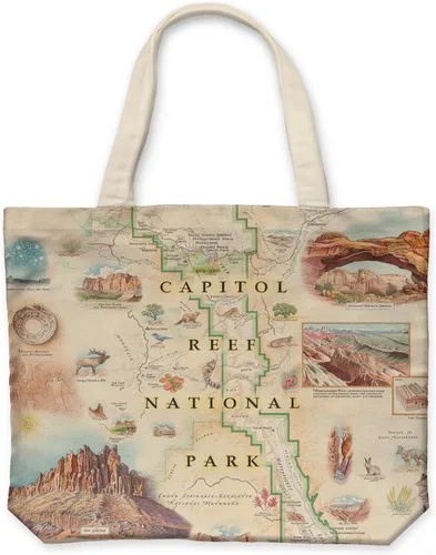Vista 13 de Xplorer Maps Bolsa de lona con asas, bolsa de compras de comestibles de tela, bolsa reutilizable y ecológica, 100% algodón, lavable