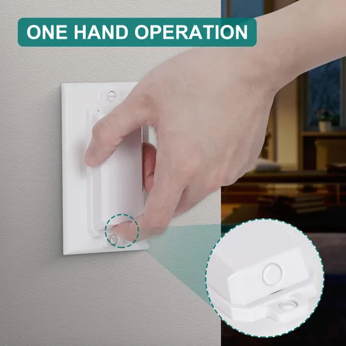 Vista 4 de CLYMENE Paquete de 2 fundas protectoras para interruptor de luz, cubierta de interruptor de pared a prueba de niños que protegen tus luces