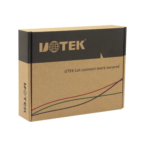 Vista 5 de UTEK USB a 2 puertos RS232 convertidor, adopta Reino Unido con Chipset FTDI, Win XP/Vista/7/8/10/CE/Mac/Linux soporta longitud de 4.9 ft ut-8812