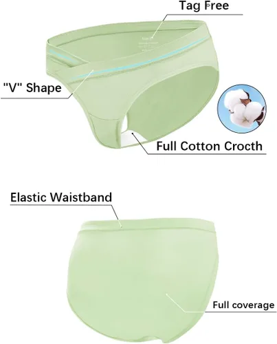 Vista 5 de Molasus Ropa interior de maternidad cruzada de algodón debajo de la protuberancia de embarazo Bikinis Bragas
