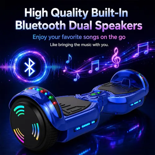 Vista 9 de HOVERSTAR Hoverboard para niños de 7 a 12 años y adolescentes, LED