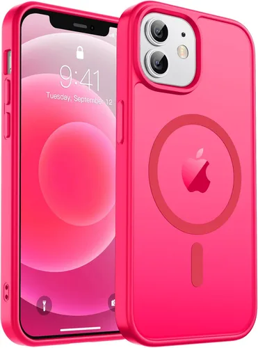 Vista 62 de zapica Funda magnética para iPhone Air, con protector de pantalla de vidrio templado, compatible con MagSafe, translúcida mate, a prueba de golpes