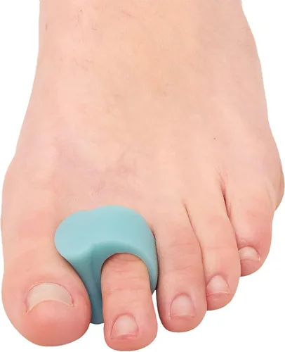Vista 15 de ZenToes Separadores de dedos de gel para dedos superpuestos, juanetes, alineación del dedo gordo, corrector y espaciador, paquete de 4 (beige)