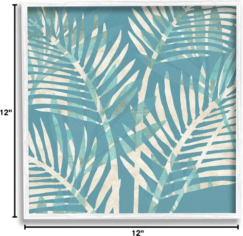 Vista 10 de Stupell Industries Arte Giclée enmarcado abstracto de hojas tropicales por Flora Kouta Enmarcado en blanco