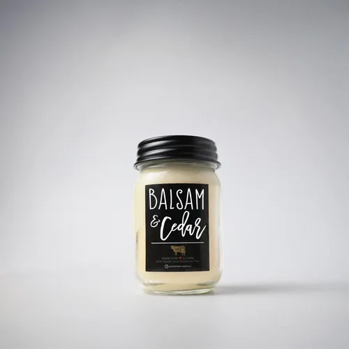Vista 7 de Milkhouse Candle Company - Bálsamo y cedro - Velas de cera de abeja y soja de 13 onzas - Colección Farmhouse - 100% natural, sin parafina