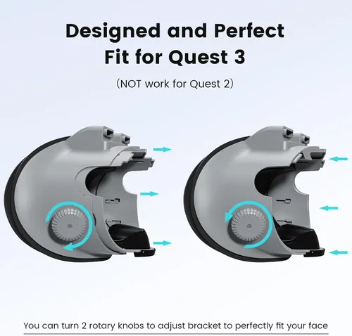 Vista 3 de Cooling Gel Face Pad Cover for Oculus Quest 3, Facial Interface with 2 Replacement Soft Face Cushion Pad, Including Anti-Leakage Nose Pad and Lens