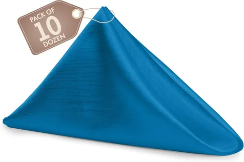 Vista 10 de Ultimate Textile -1 docena - Reversible Shantung Satin - Majestic - Servilletas de tela Majestic de 17 x 17 pulgadas color azul pizarra