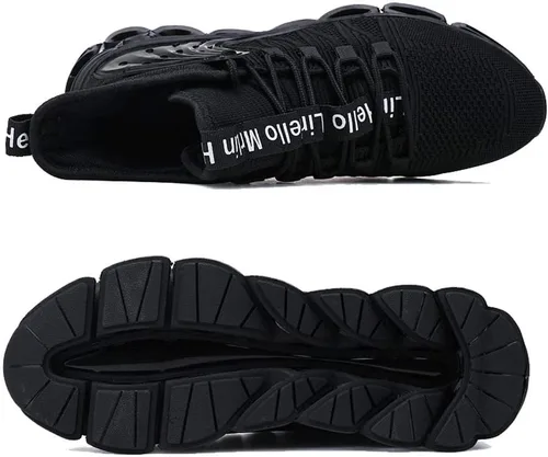 Vista 3 de Hello MrLin Men's Running Shoes Non Slip Athletic Tennis Walking Blade Type Sneakers Hip Hop