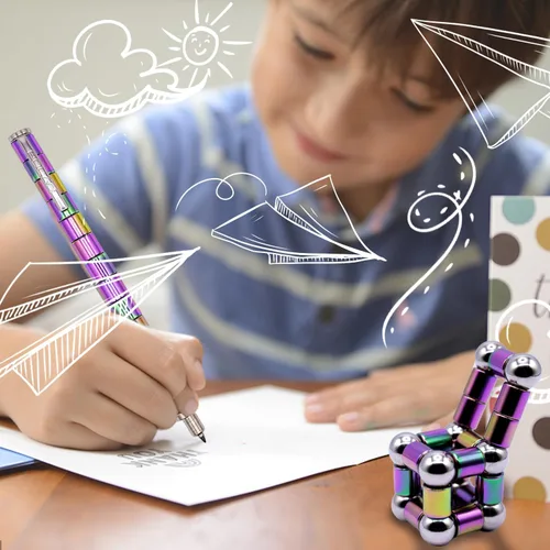 Vista 7 de Bolígrafo magnético mejorado para la ansiedad, ideas de regalo para niños y niñas, regalos de juguete para hombres, él, niño, niña, niños