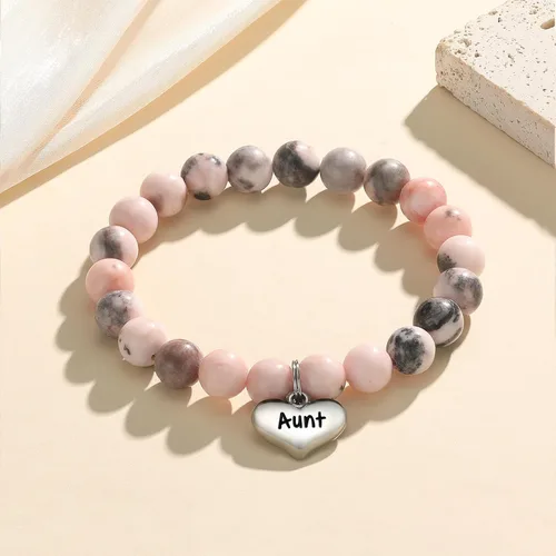 Vista 2 de MIXJOY Regalos para mujer con texto en inglés "Life is Tough But So Are You", pulsera de piedra natural, regalos de relajación antiansiedad