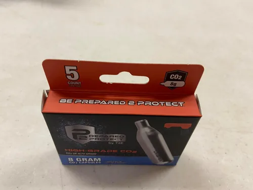 Vista 10 de P2P Cartuchos de CO2 de alto grado de 0.28 oz para pistolas de aire redondas de pimienta, paquete de 5