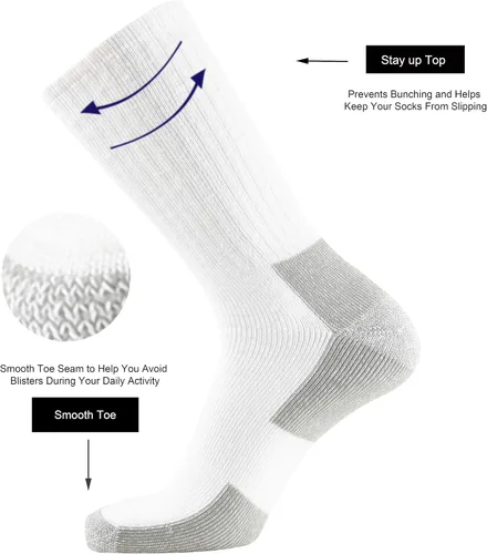 Vista 4 de Durcusie 10 pares de calcetines de algodón para hombre que absorben la humedad