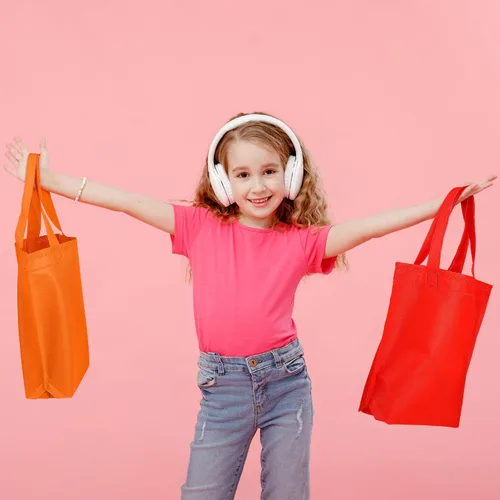 Vista 8 de Aneco 24 Pack Party Non-Woven Gift Bags Reusable Tote Bags in Bulk Rainbow Goody Bag with Handles for Birthday Party Supplies