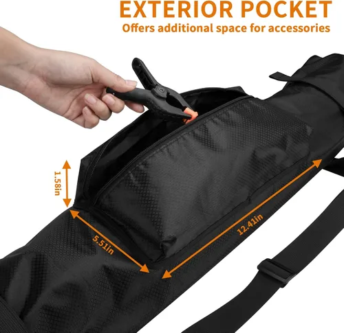 Vista 7 de Estuche de transporte para soportes de luz de fondo, bolsa de almacenamiento de trípode de 36 pulgadas