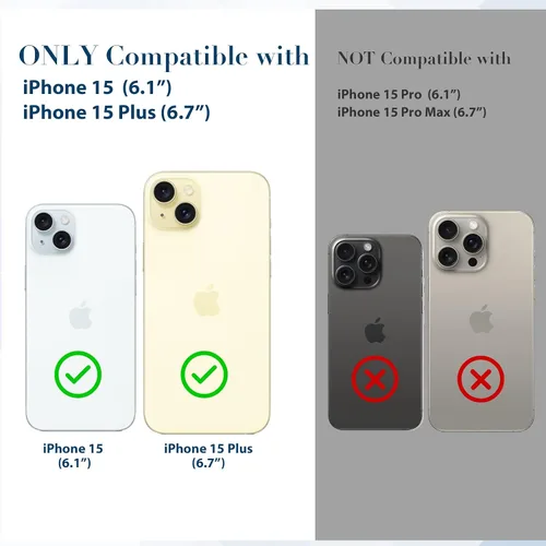 Vista 2 de Goton Compatible con iPhone 15 Plus – 15 protector de lente de cámara, cubierta de metal con purpurina brillante, accesorios protectores de pantalla