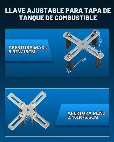 Vista 4 de DPTOOL Llave ajustable para tapa del depósito de combustible de 2.16" a 5.9