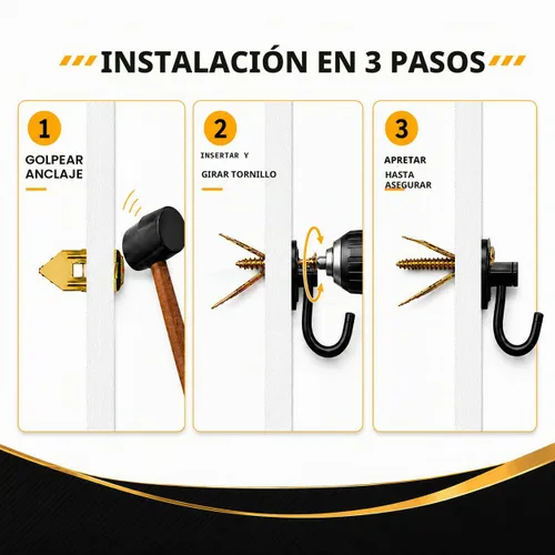 Vista 3 de Jyphorixal Juego de 120 anclajes autoperforantes para paneles de yeso con tornillos, anclajes de pared de metal resistentes para paneles de yeso