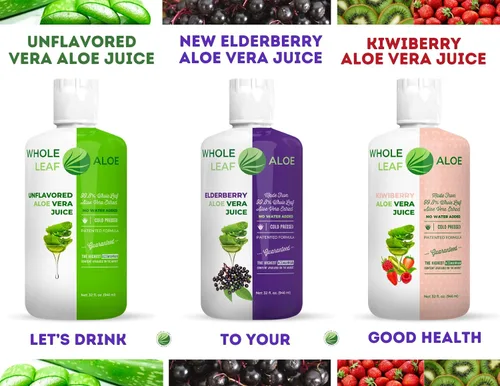 Vista 4 de Desbloquea el poder de Whole Leaf Aloe Vera - Infundido con el delicioso sabor de la baya de kiwi. Nuestra fórmula patentada cuenta con la más alta