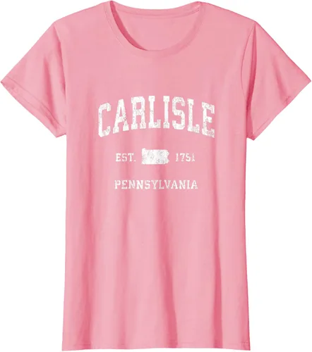 Vista 10 de Carlisle Pennsylvania PA - Camiseta deportiva vintage con diseño deportivo, Negro, S