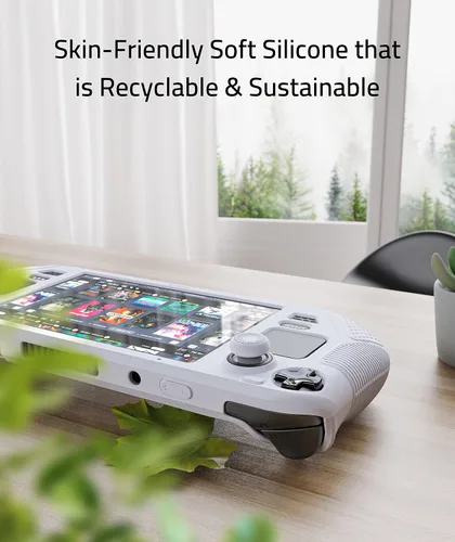 Vista 6 de 4 fundas protectoras Syntech compatibles con Steam Deck, funda de silicona con agarres antideslizantes para el pulgar