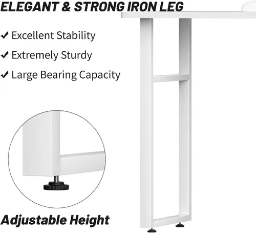 Vista 5 de Mesa de manicura, mesa de uñas, estación de mesa de uñas, resistente a acetona, cojín de muñeca, 3 cajones y 2 gabinetes Acetone-resistant