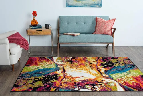 Vista 11 de Tayse Kadin - Alfombra con diseño de círculos, Polipropileno