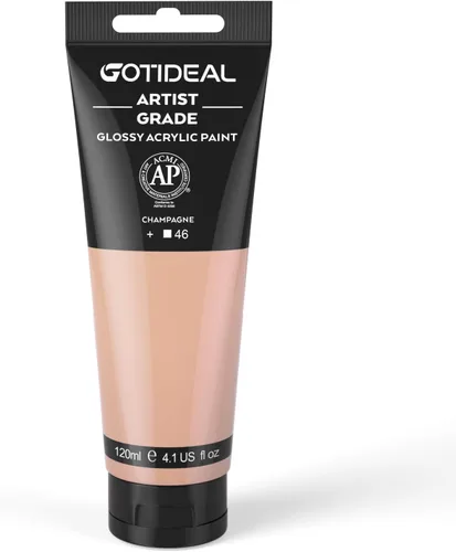 Vista 8 de GOTIDEAL - Pintura acrílica iridiscente, rojo camaleón, de 4.1 oz, no tóxicas, no se decoloran; ricos pigmentos para artistas adultos y niños
